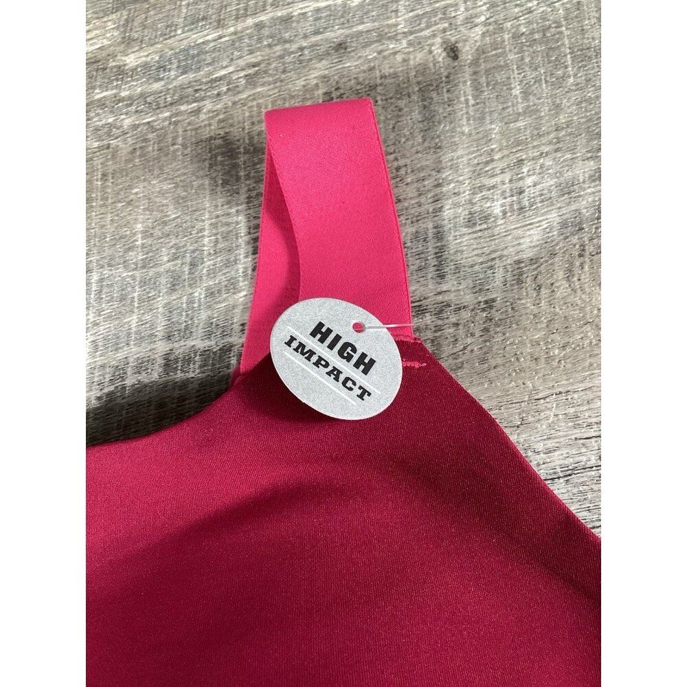 Duluth Trading Womens High Impact Sports Bra Size 12 Pink Adjustable NWT - Picture 2 of 8